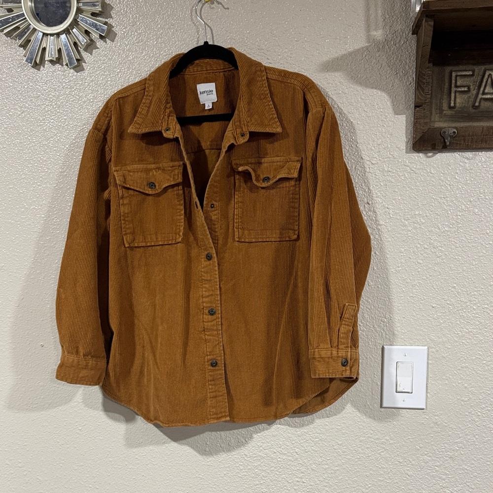 Kensie Brown Corduroy Utility Jacket